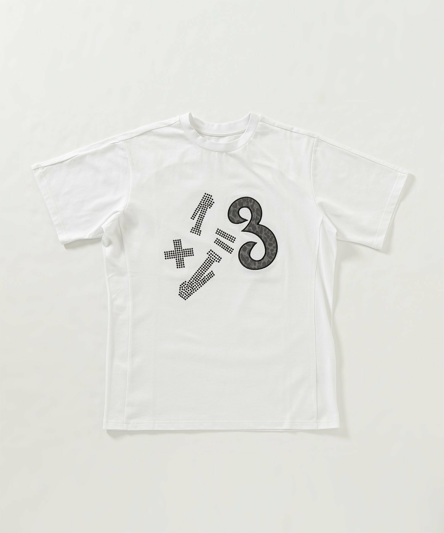 (M)1PIU1UGUALE3 RELAX/UST-24055TH レオパード×シルバーストーンロゴ半袖Tシャツ